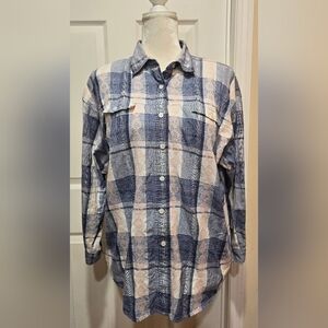 Vintage 90s Bill Blass Plaid Button Down Shirt